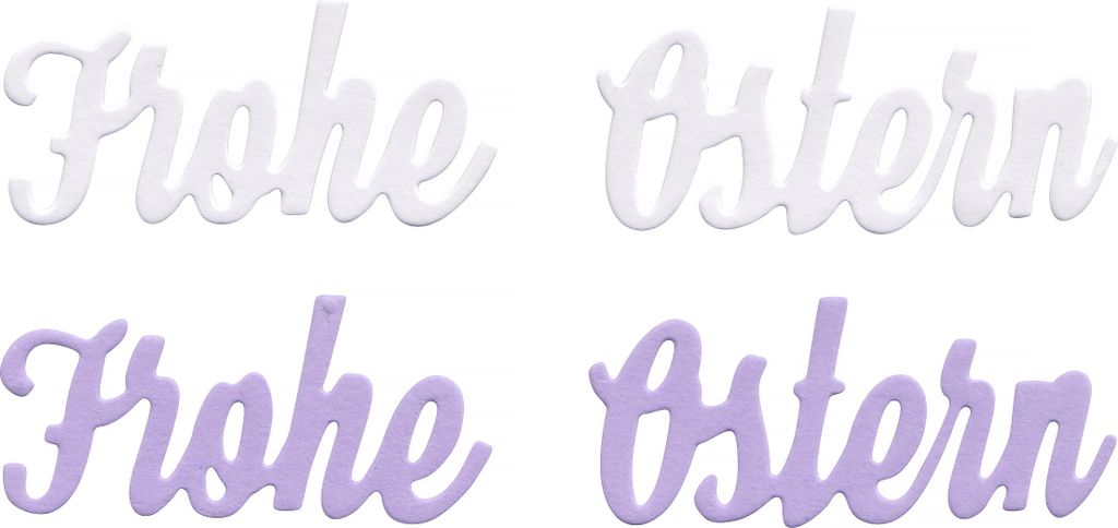 FINDit Stanzschablone Frohe Ostern Motiv 4.0 bis 4.1 cm für Bastelprojekte