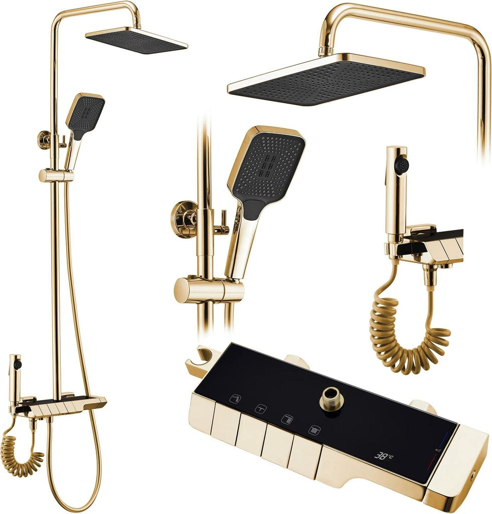 Set Doccia Con Termostato Rea Rob Gold Immagine del prodotto 