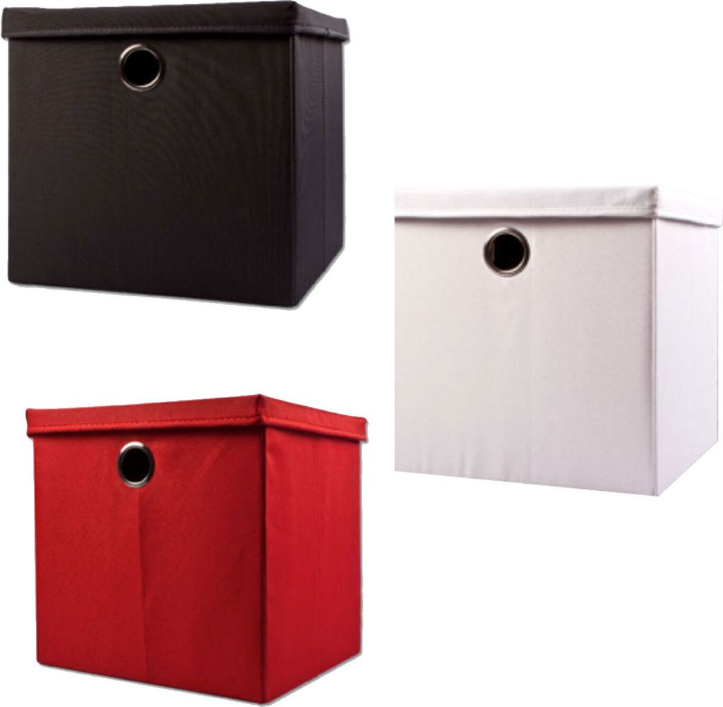 Echtwerk Falt-/Aufbewahrungsbox mit Deckel, Farbe:Weiß