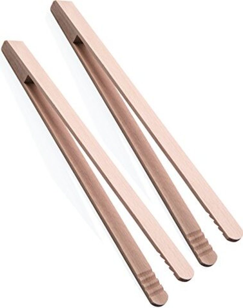 Grillzange Gurkenzange Holz 40 cm 2 Stück