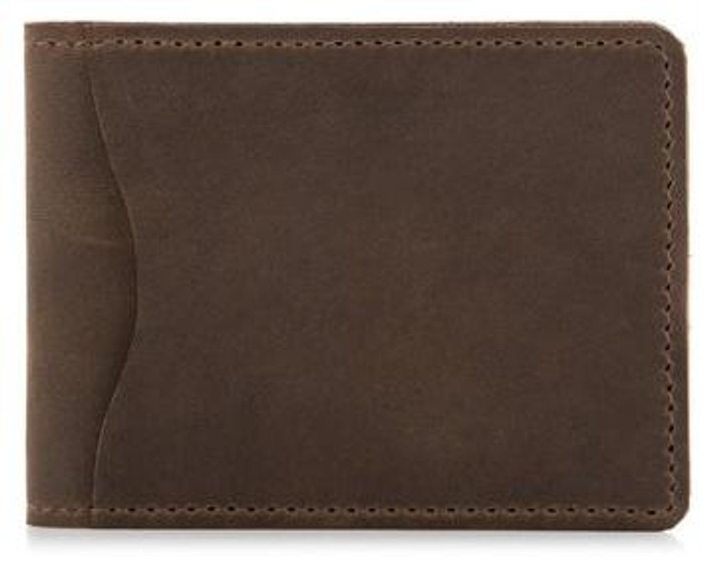 Belveder Herren Kreditkartenbrieftasche aus Leder für Karten, kleines Portemonnaie kompakt schlank elegant Braun ZC03