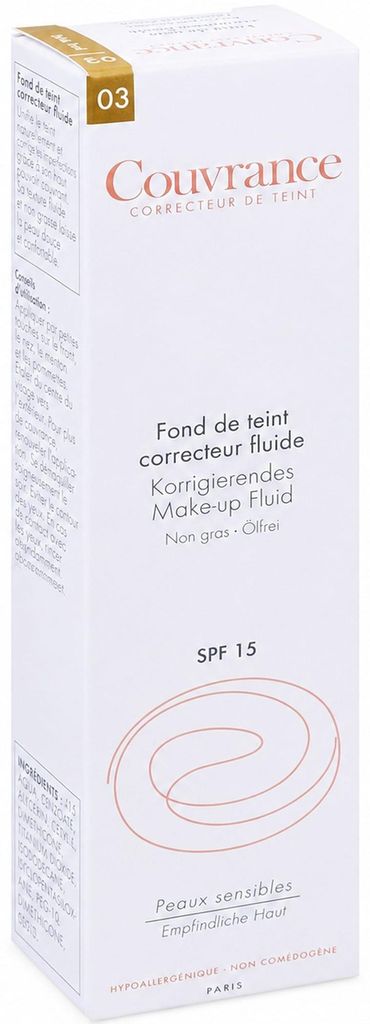 Avène Couvrance Make-up Fluid Sand SPF 20, 30 ml Lösung Produktbild 