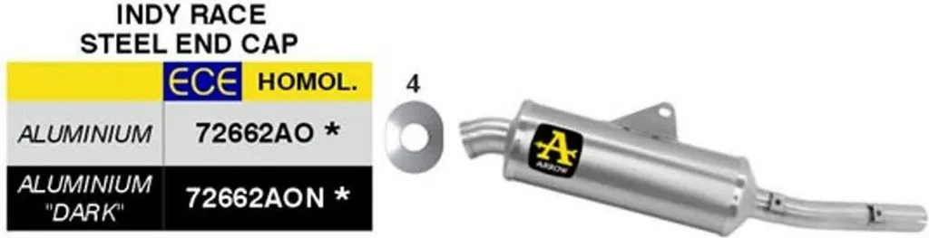 Échappement Arrow Indy Race Slip-On Aluminium pour Yamaha Ténéré 700
