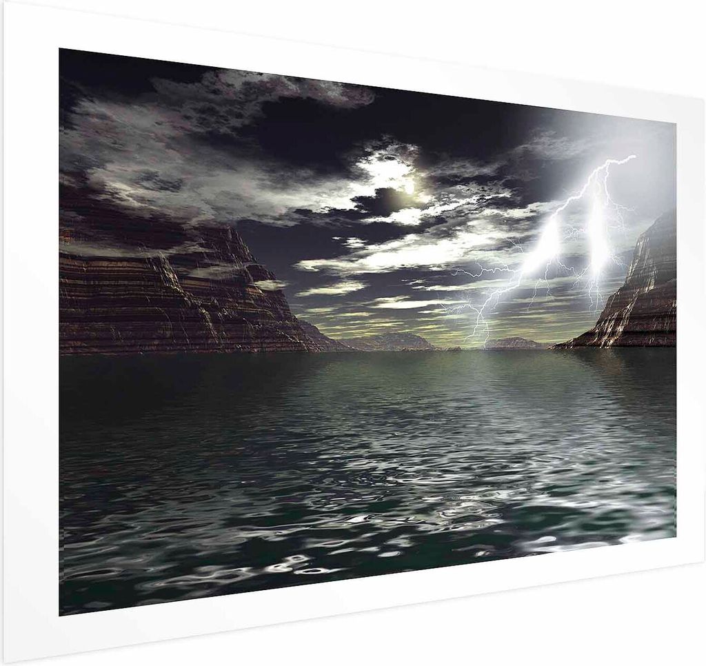 Posterpapier Poster - Storm Over the Lake 60x40 cm Landschaften c-B-0469-ao-a