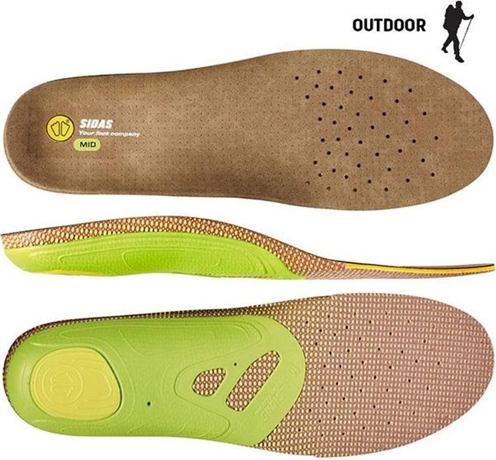 SIDAS 3Feet Outdoor Mid Einlegesohlen braun 42-43 Produktbild 