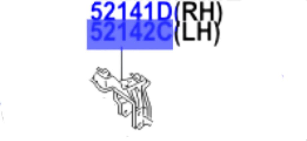 TOYOTA Corolla Verso Stoßstangenhalterung vorne 52082-13011 OE