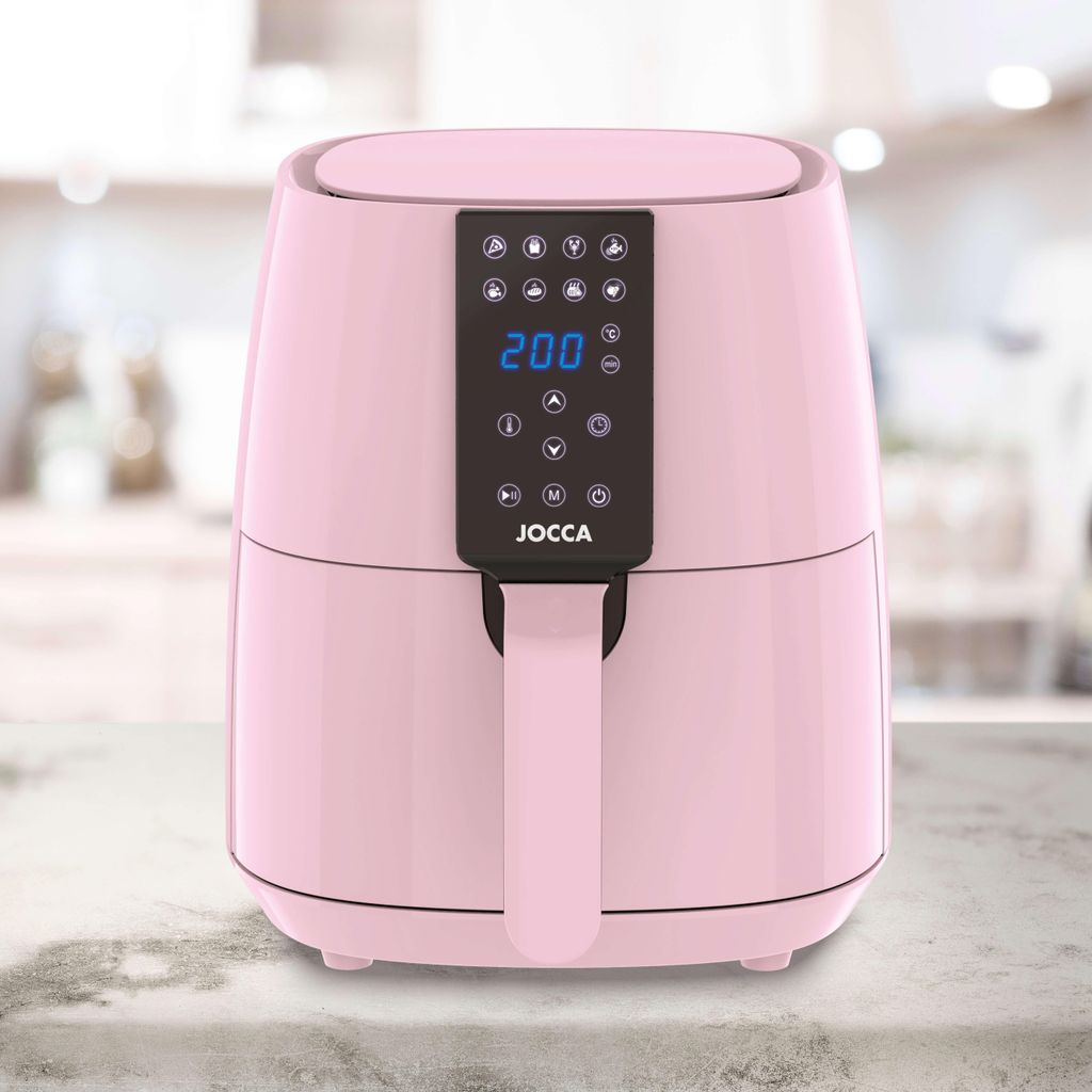Friteuse à air JOCCA 3,8L Ligne Nature Noir - 1450W, écran tactile LED, 12 programmes - Electroménager