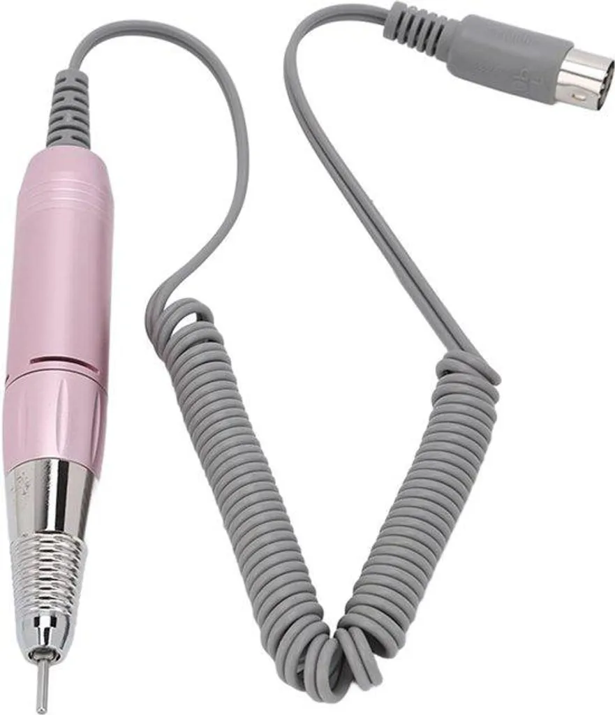 Perceuse ongles électrique à poignée détachable et embout métal gris