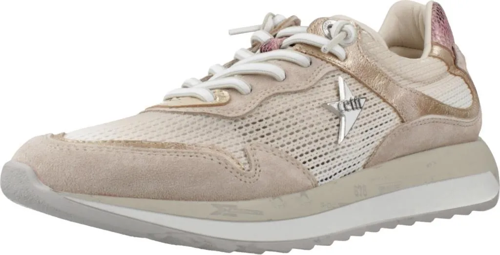 Baskets de Ville Femme Cetti C1382sra Beige - Sneakers Mode en Cuir