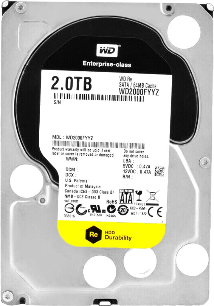 Western Digital WD2000FYYZ RE 2TB interne Festplatte 3.5' Produktbild 