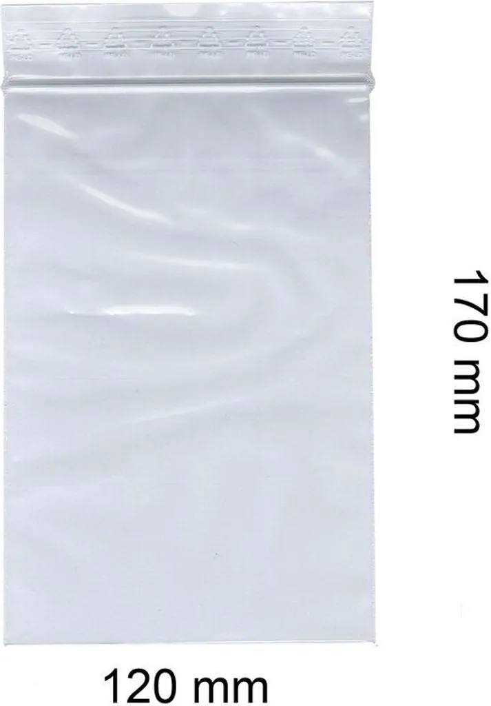 Sachets zip 120x170 mm contre l'humidité et la poussière - 500 pcs