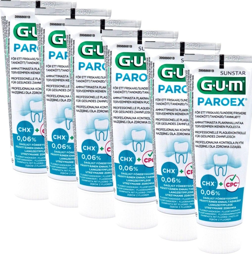6x GUM Paroex Gel Zahncreme 0,06% 75ml (6x 75ml) Produktbild 