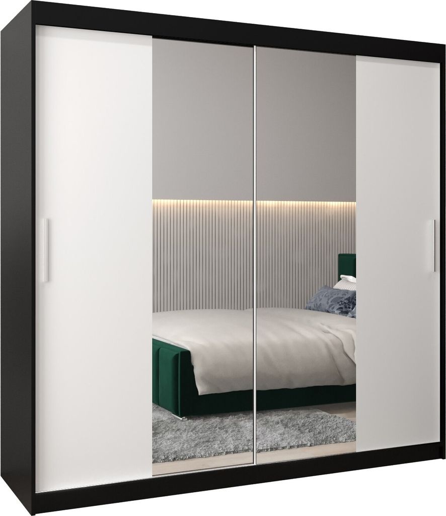 Kleiderschrank, Schiebetürenschrank Schlafzimmer, Schrank mit Spiegel TOKYO 1 200 cm