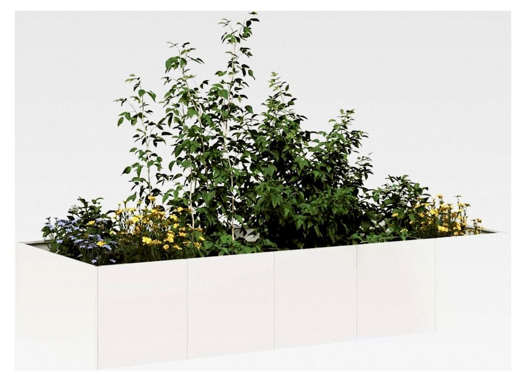 Pflanzkübel 200x80x40 cm Edelstahl