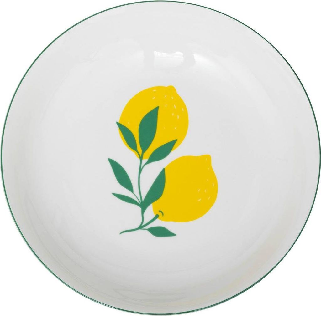 Set aus 6 tiefen tellern "zitrone" porzellan d20cm - SG Secret de Gourmet