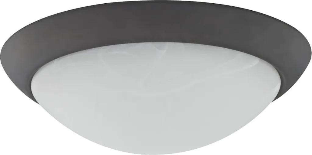Plafonnier LED 28 cm bronze huilé pour éclairage tamisé chambre et hall