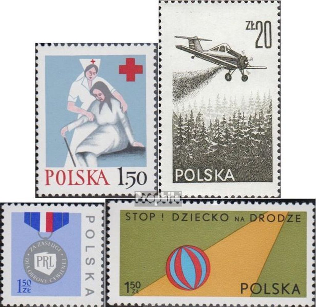 Briefmarken Polen 1977 Mi 2483,2484,2485,2486 (kompl.Ausg.) gestempelt Polnisches Rotes Kreuz