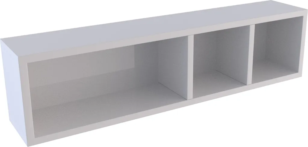 Étagère Murale Blanche 80cm Robuste TRIPLO 3 Emplacements de Stockage