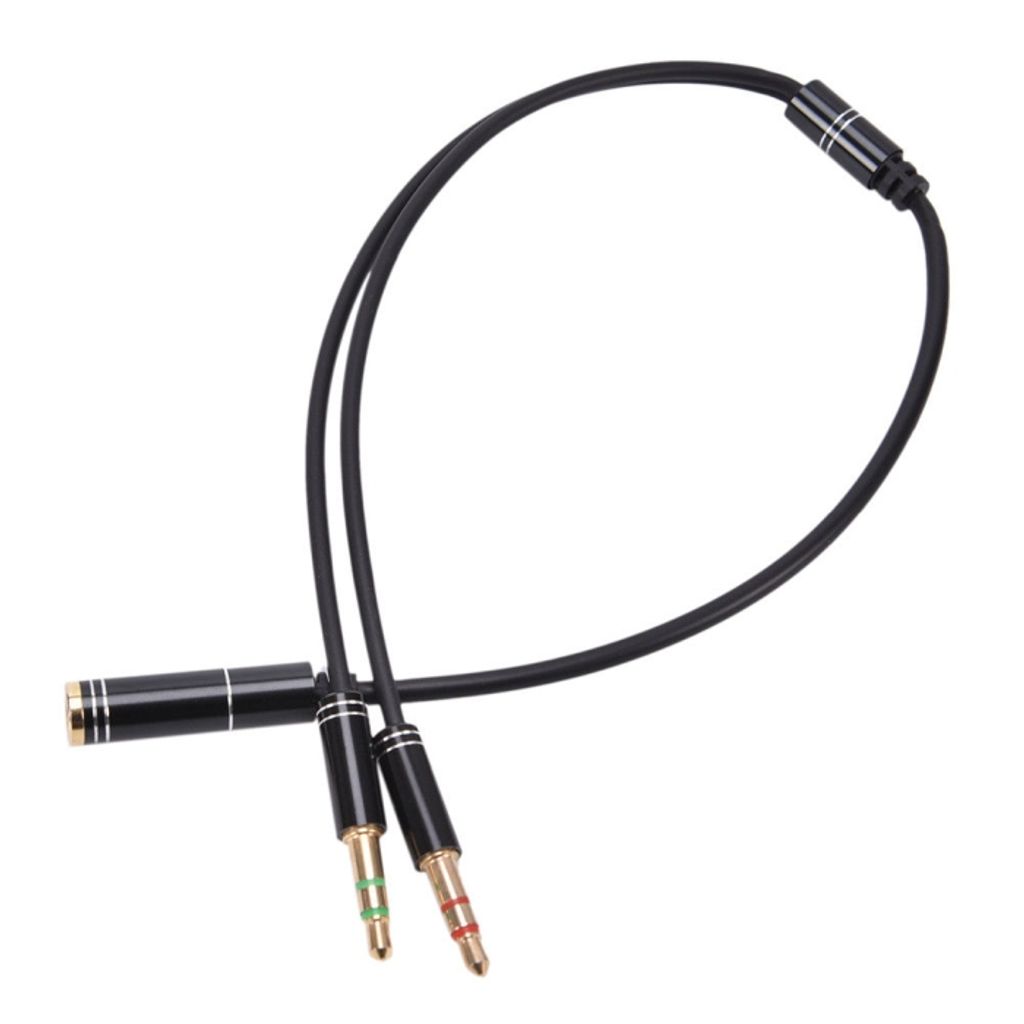 Audio Splitter Kabel Y Adapter Kopfhörer Headset 3,5mm Klinke Stereo Computer WS 