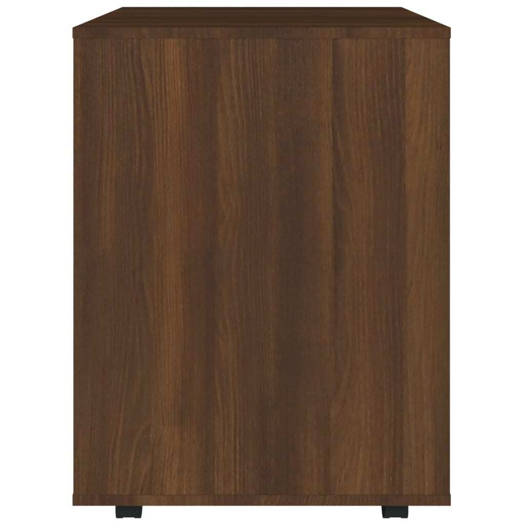 vidaXL Szafka na kółkach brązowy dąb 60x53x72 cm materiał Zdjęcie produktu 7
