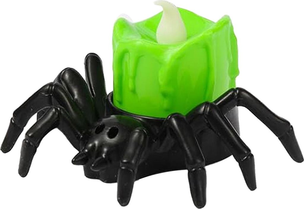 Halloween Spinnen-Teelichter, LED, flammenlose Spinnen-Kerzenhalter-Licht, batteriebetriebene Spinnen-Augäpfel-Lampe für die Heimdekoration