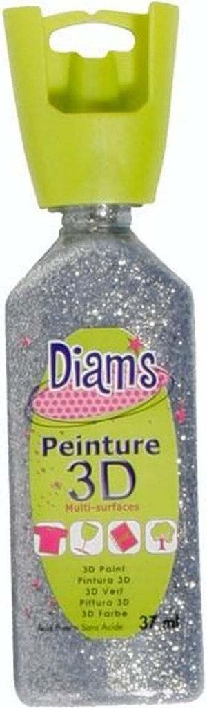 Multi-Surface 3D-Farbe 74 ml – Glitter Silber