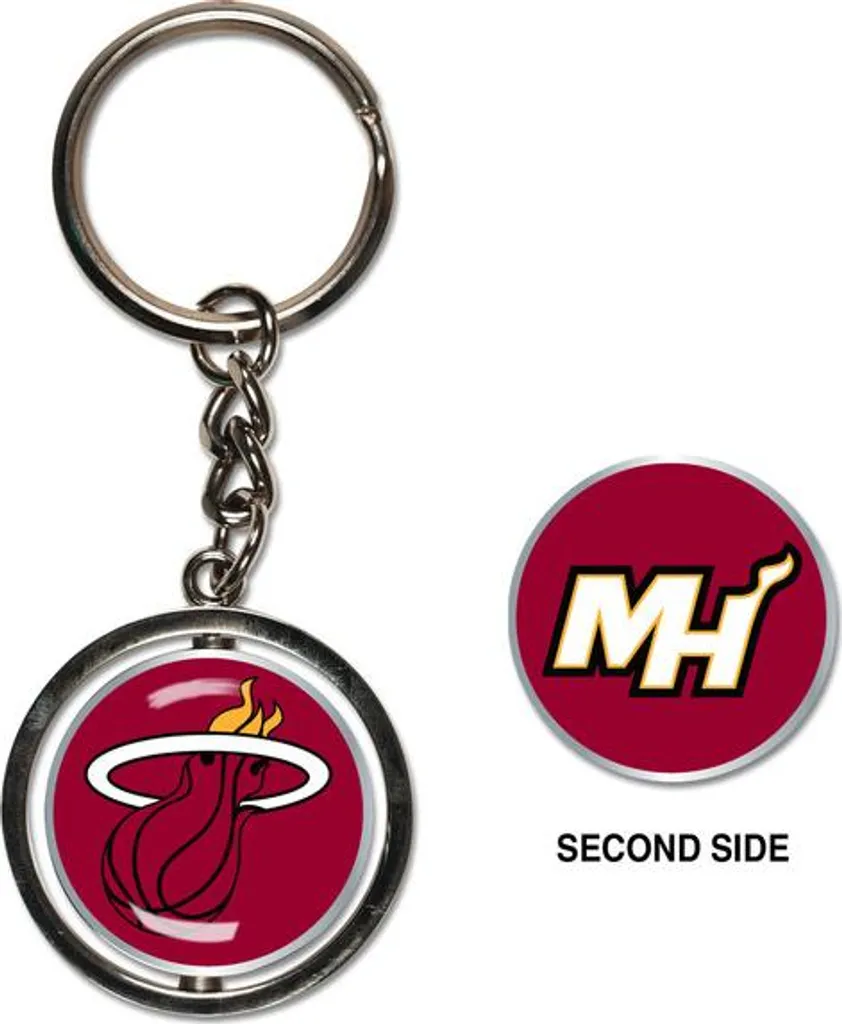 Porte-clés WinCraft NBA Spinner Miami Heat UNI pour Fan de Basketball