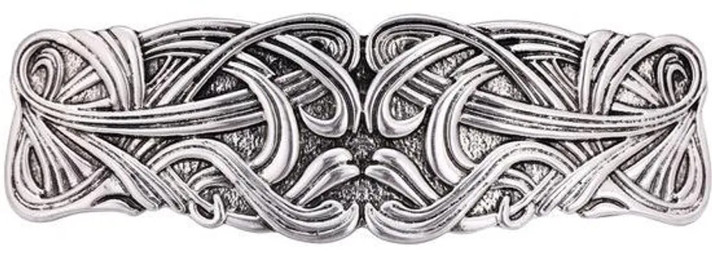 Barrette à cheveux métal argenté pour coiffure rapide et chic de bureau