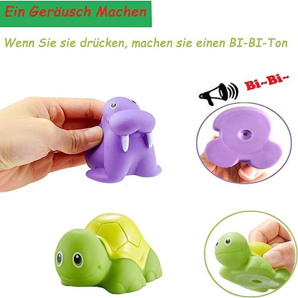7 Stück Baby Badespielzeug mit Fischernetz Set, Produktbild 5