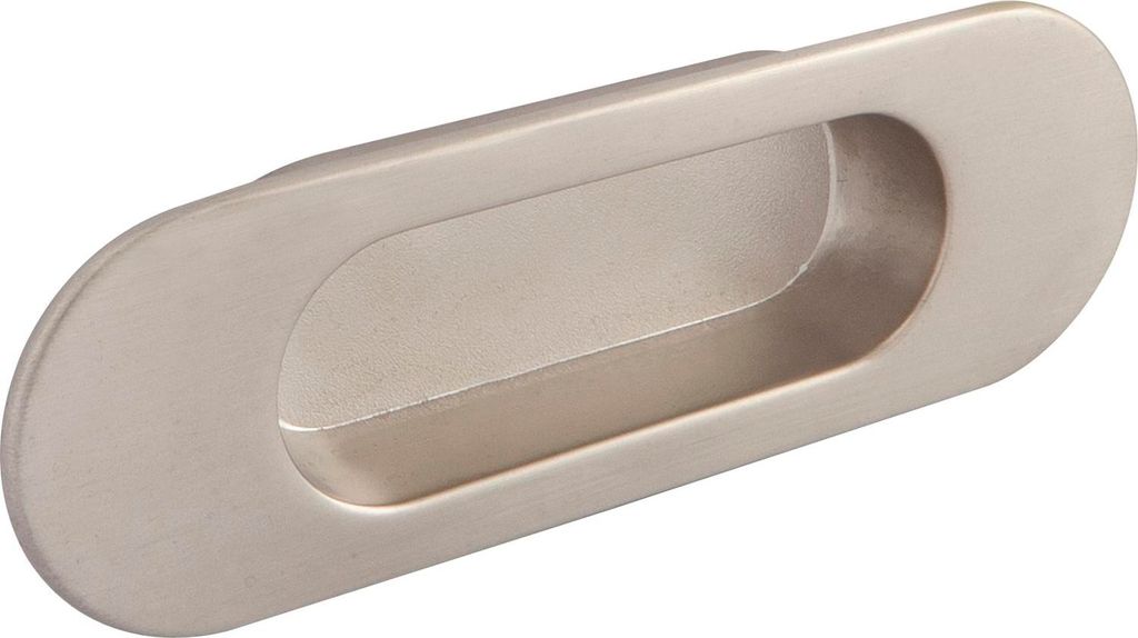Estamp Griffmuschel Zalya Breite 110mm - Griff für Schiebetür - Muschelgriff zum Einlassen - Zinkdruckguss Edelstahl Effekt