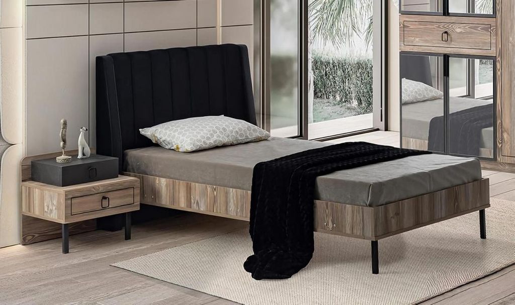 Bett Nachttisch Set Modernes Design Stilvolle Kinderzimmer Gestaltung Möbel