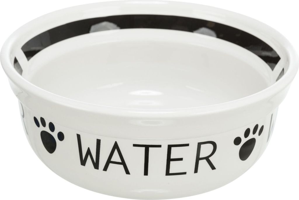 TRIXIE Keramiknapf - weiß/schwarz - 2,6 l/ø 25 cm Produktbild 