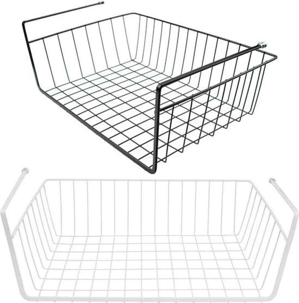 Boîtes de rangement en fil métallique anti-poussière noir mat