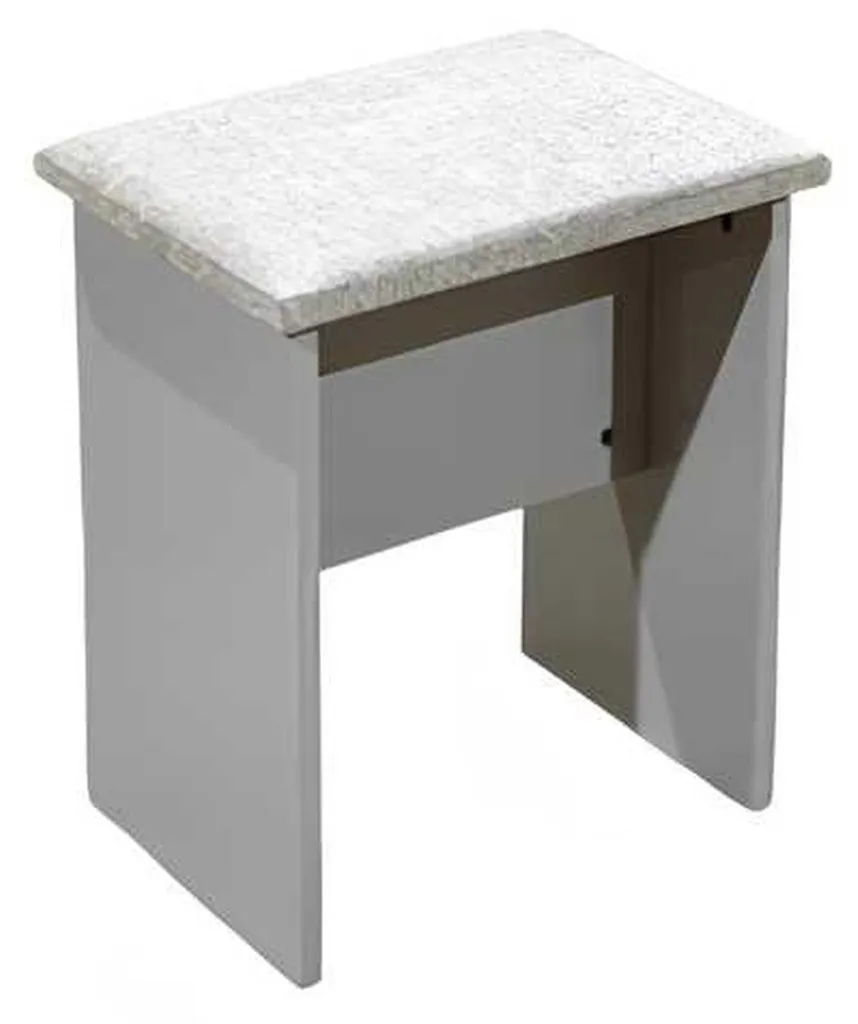 Tabouret carré design en textile rembourré pour salon moderne - 40cm