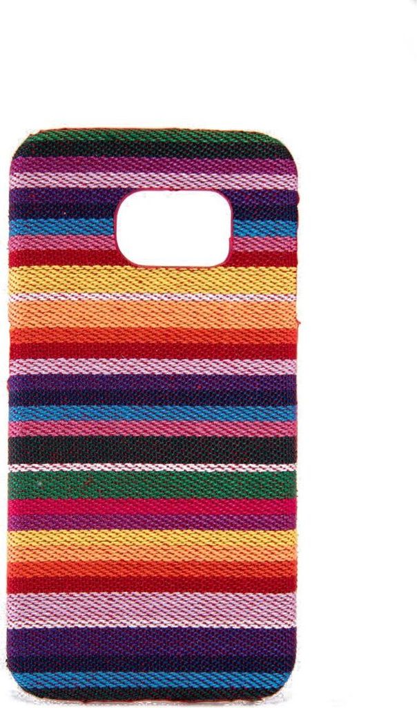 Handyhülle aus Stoff-Case für Samsung Galaxy S6 Edge Cover Etuis Bumper Bunt