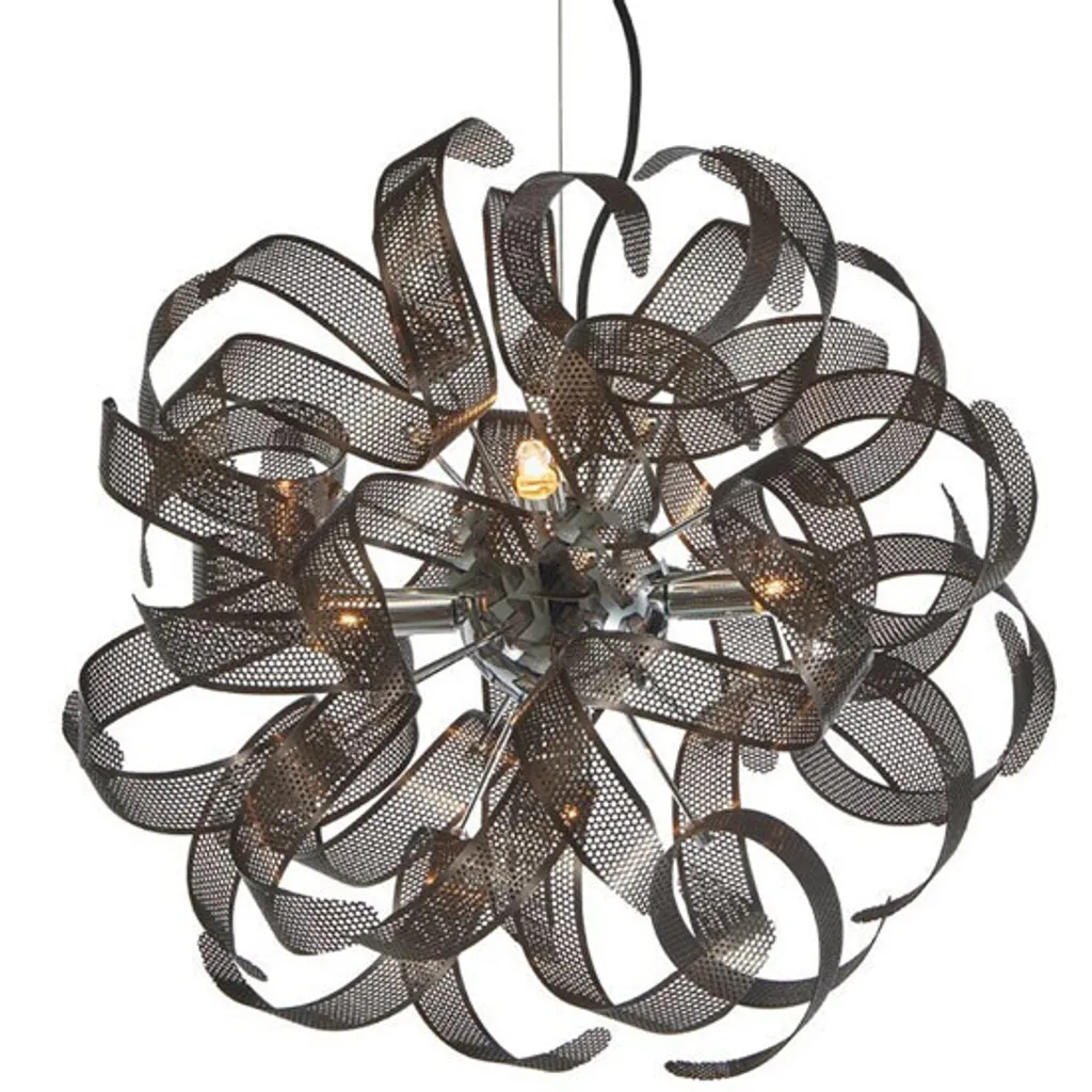 Lampada RIBBONETT Marrone Caffè/Argento: Luci d'Atmosfera 5xG9