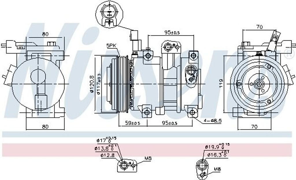 Klimakompressor NISSENS 890683
