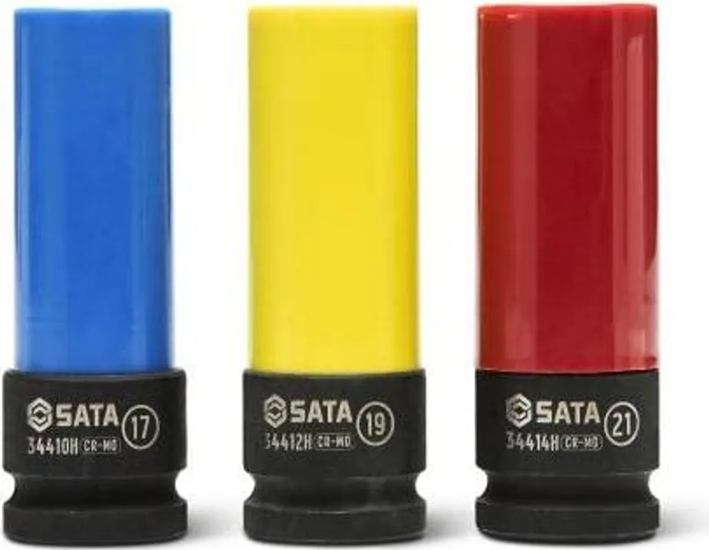 OFFERTA Set SATA 3 Bussole Impatto 1/2" - 17/19/21 mm Antigraffio