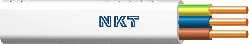 Câble plat NKT YDYp 3x1,5 750V haute résistance pour pose sous enduit