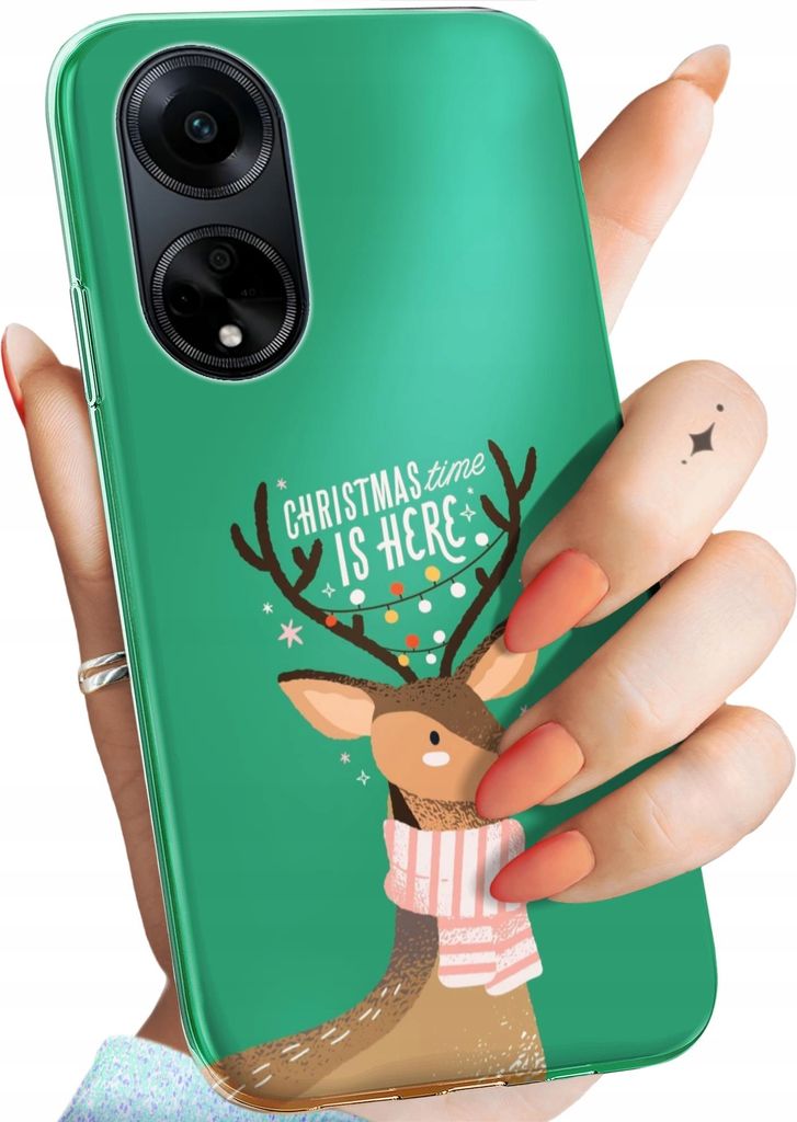 Bunt Hülle für OPPO A98 5G Schutzhülle Handyhülle Handy TPU Silikon Case Slim Cover Case Weihnachten Rudolf