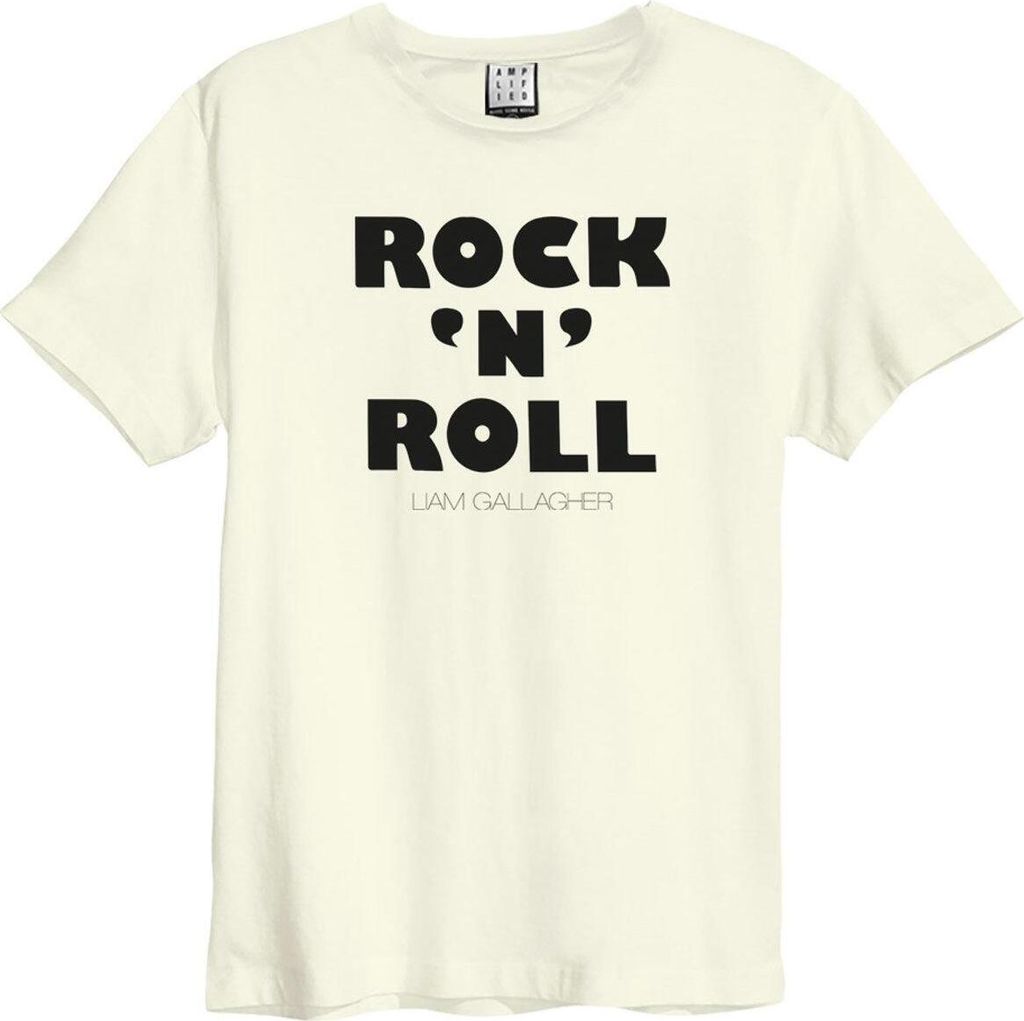 Amplified - "Rock N Roll" T-Shirt für Herren/Damen Uni GD1135 (XS) (Altweiß)