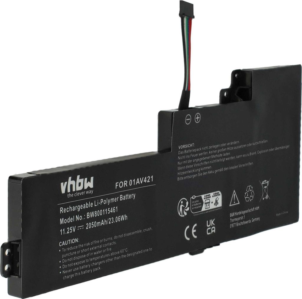 vhbw Akku kompatibel mit Lenovo ThinkPad T470 20HDA004CD, Produktbild 