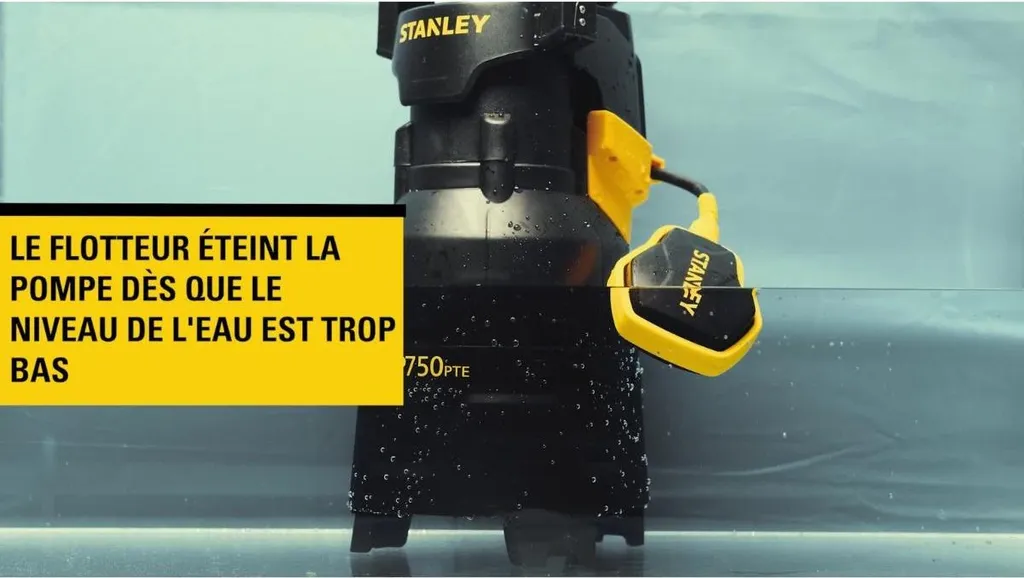 Pompe Stanley Immergée 750 W Haute Pression pour Eaux Sales et Résidus - 6