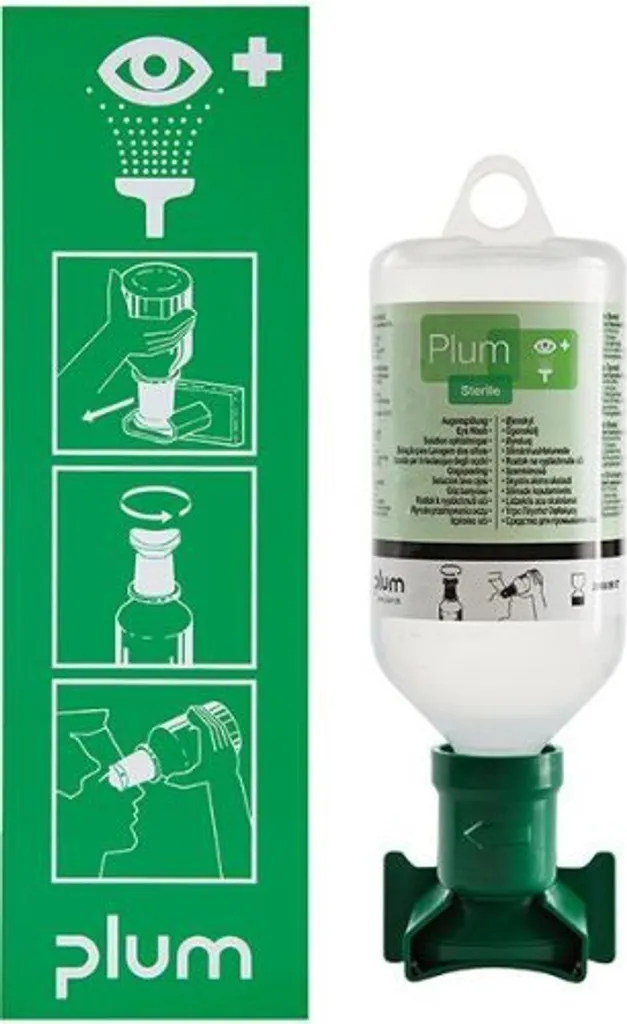Stazione Emergenza Occhi PLUM 500ml | Design Ergonomico e Sicuro - 8