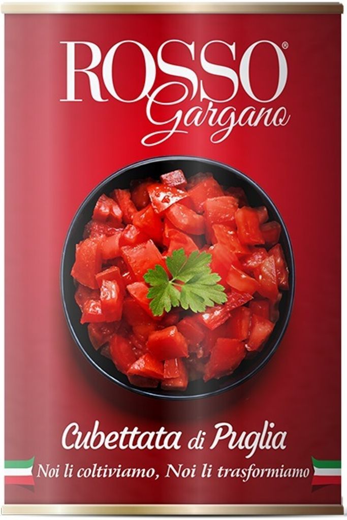 Rosso Gargano Loupaná rajčata krájená v rajčatové šťávě Obrázek produktu 
