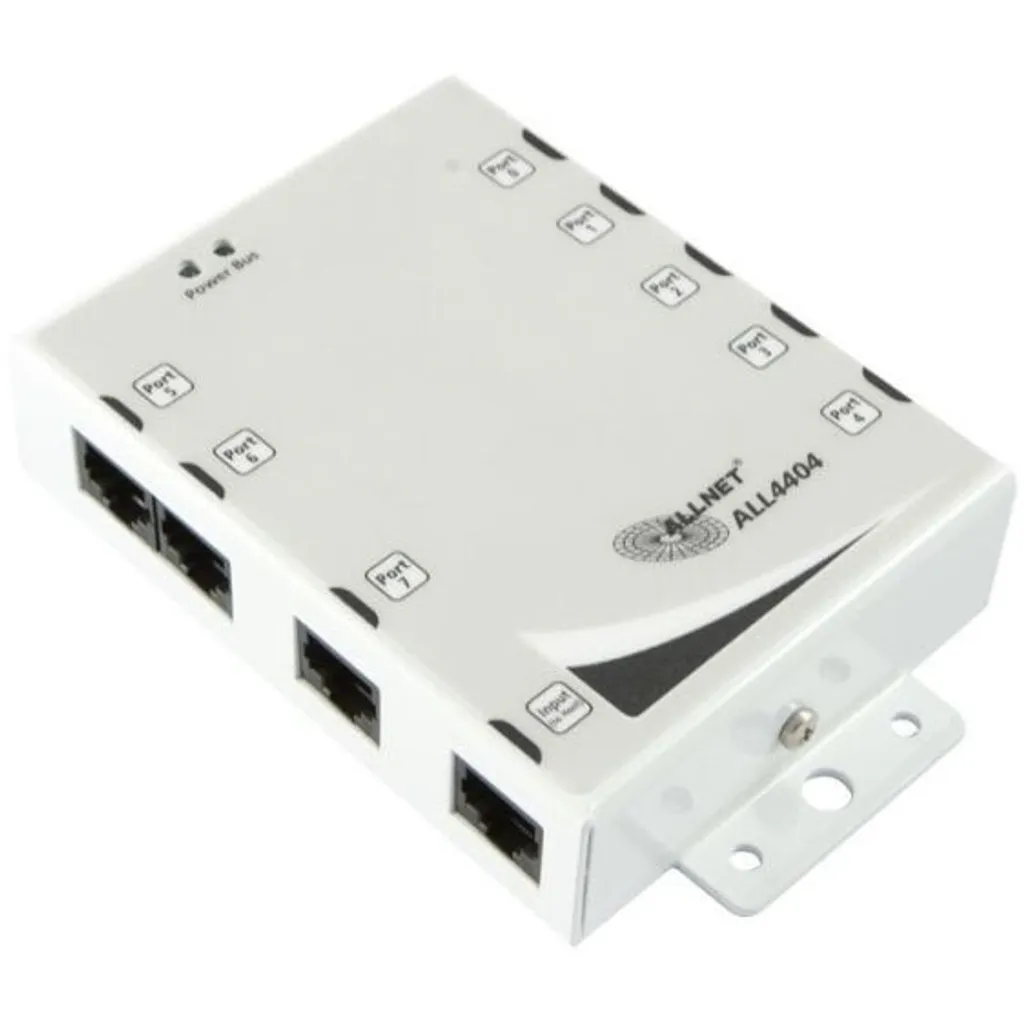 Hub RJ-45 ALLNET ALL4404 Blanc - Performance et Extension de Connecteurs