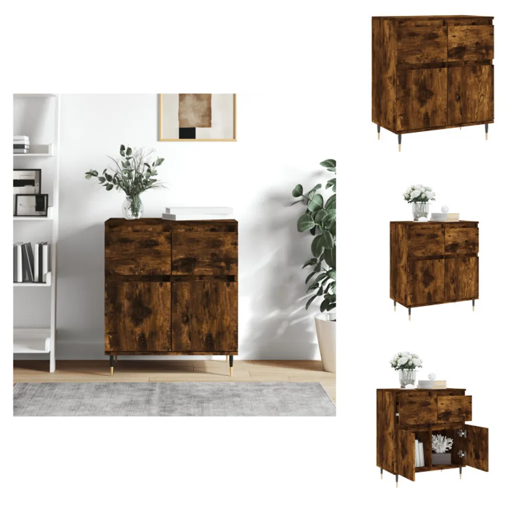 vidaXL Credenza rovere fumé 60x35x70 cm materiale legno - Credenze