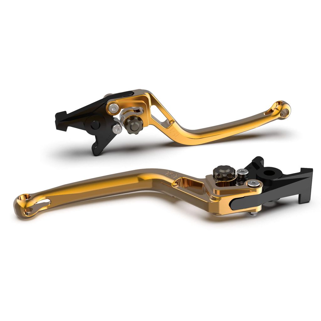 Bremshebel LSL BOW R74R mit ABE für KTM Adventure R 790 ccm Bj. 2019, Farbe Hebel:gold, Farbe Versteller:anthrazit