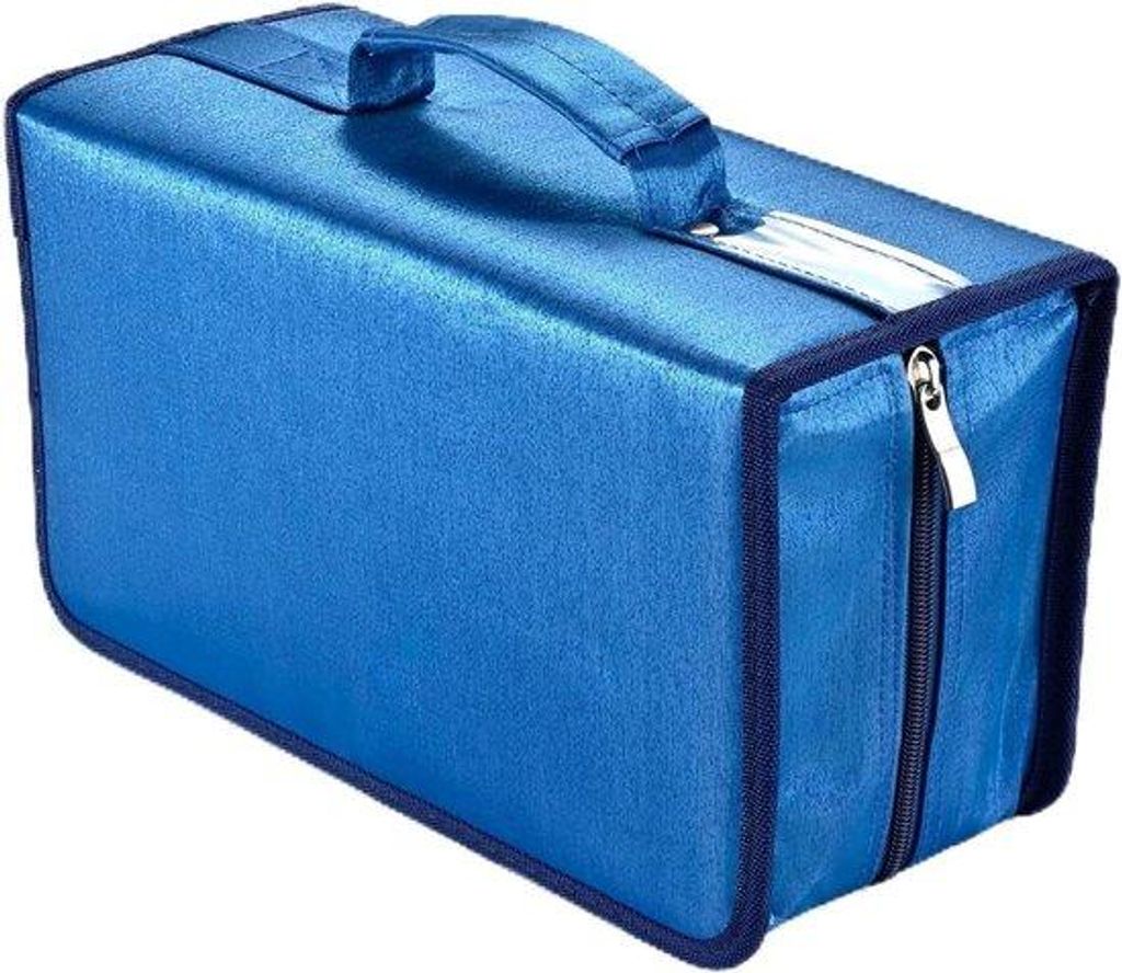 Blaue Nylon-CD-Hülle 160 Kapazität für Auto Zuhause
