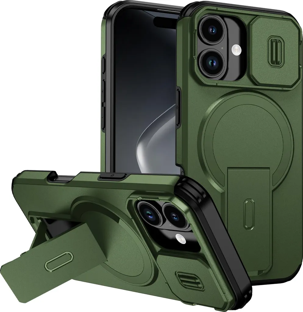 Custodia Magnetica iPhone 17 Verde | Protezione Business e Supporto